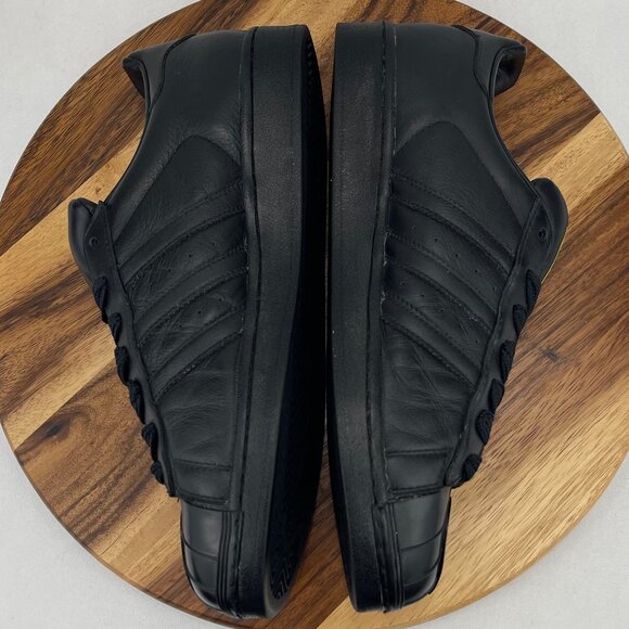 Adidas Pharrell Williams SuperStar Todd James Mens 12 Shell Black Leather Shoes - Picture 7 of 11